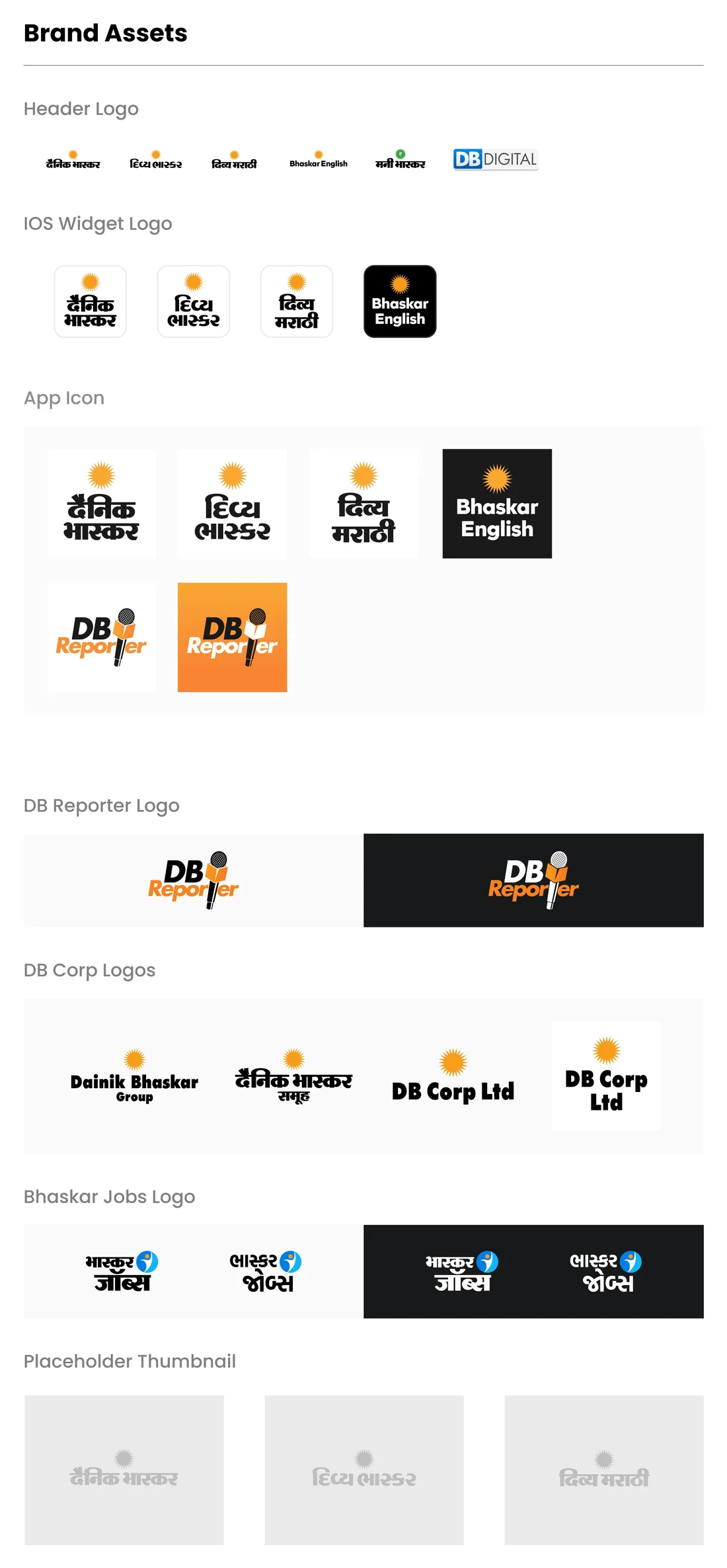 Brand assets. Every app in the group