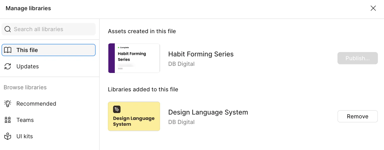A 2020 project file. Using the design system library