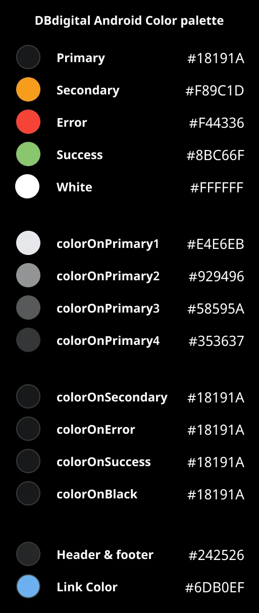 Old colours, dark. Same names, dark values