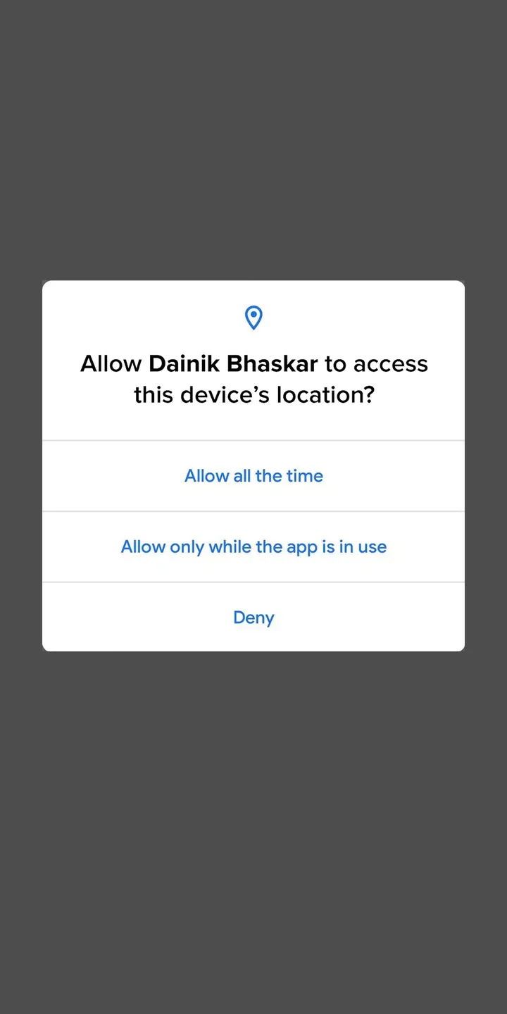 3 · Android popup. For location