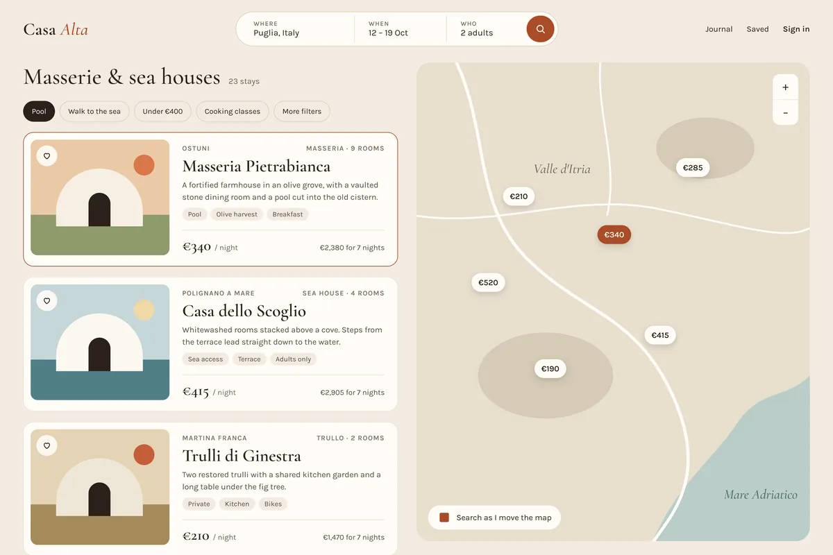 Casa Alta, boutique stays in Puglia