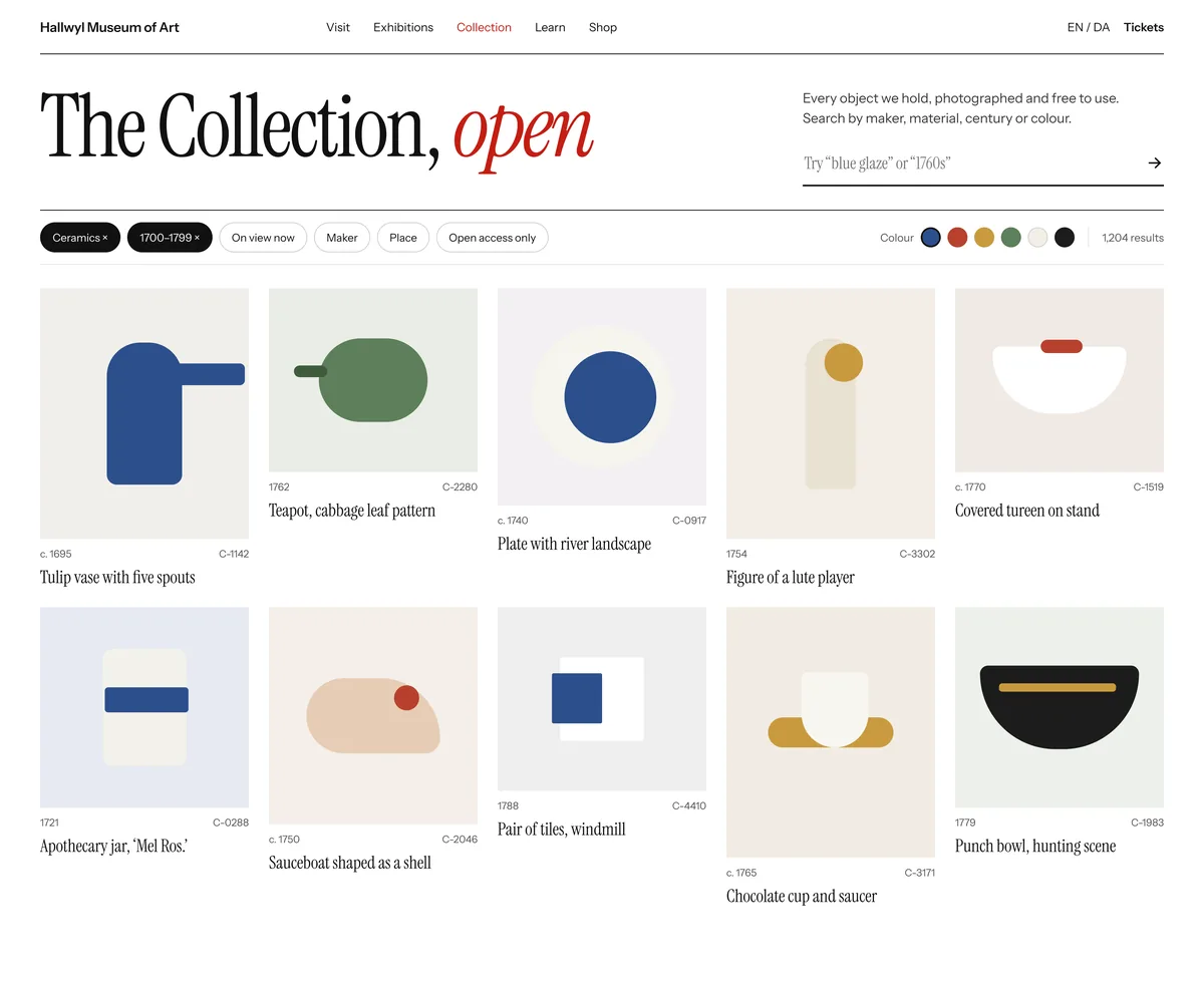 Hallwyl Museum, collection explorer