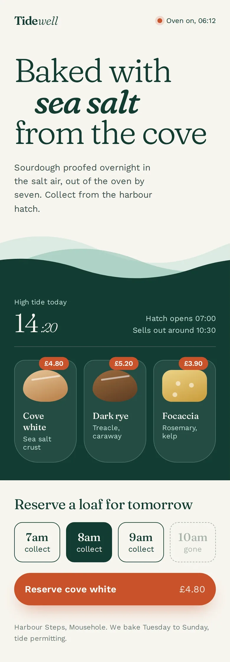 Tidewell, a sea-salt bakery on the Cornish coast