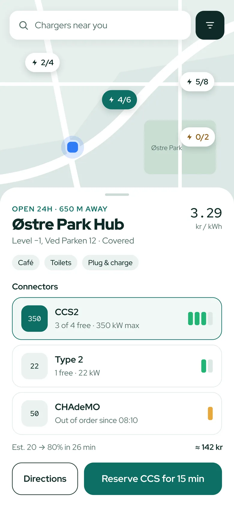 Volta, EV charging station finder